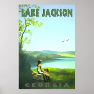 See Jackson Georgia Anpassbares Retro-Reiseziel Poster