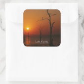 See Kariba Quadratischer Aufkleber (Tasche)