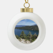 See-Kaskade in Südlake tahoe Keramik Kugel-Ornament (Vorderseite)