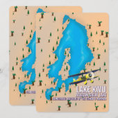 See Kivu Great African Lake Reise Karte. (Vorne/Hinten)