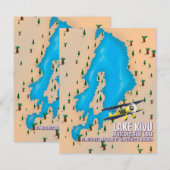 See Kivu Great African Lake Reise Karte. (Vorne/Hinten)