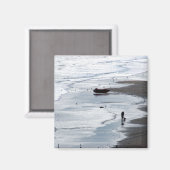 See kommt bei Dämmerung ans Ufer Magnet (Vorderseite/Rückseite)