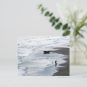 See kommt bei Dämmerung ans Ufer Postkarte (Stehend Vorderseite)