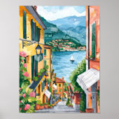 See Lake Como Druck Lake Como Poster Como Illustra (Vorne)