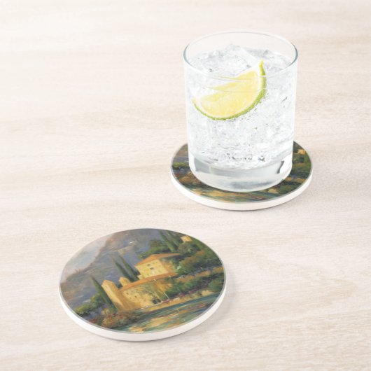 See-Landhaus Sandstein Untersetzer (Seite)