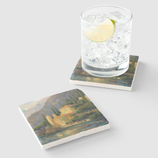 See-Landhaus Steinuntersetzer (Seitenansicht)