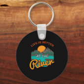 See - Leben ist besser am Fluss Schlüsselanhänger (Vorderseite)