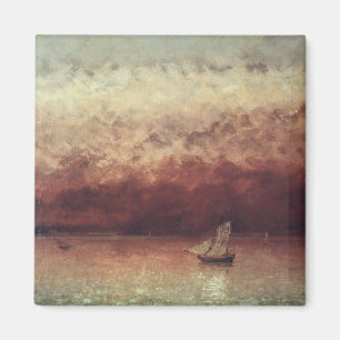 See Leman mit untergehender Sonne, c.1876 Magnet