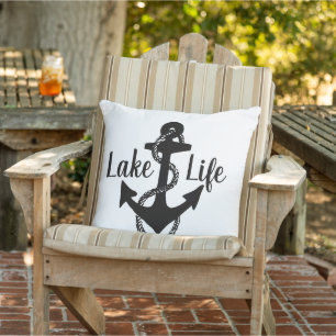 SEE LIFE + ANCHOR - beidseitig Throw Pi Kissen