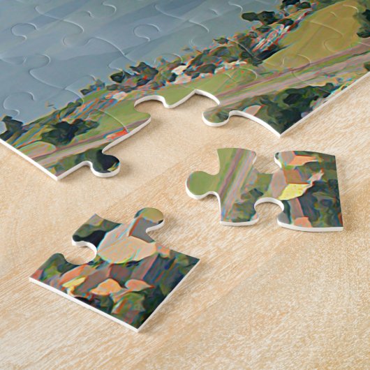 See Lugano - Malerei Puzzle (Seite)