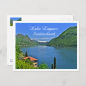 SEE LUGANO, SCHWEIZ POSTKARTE (Vorne/Hinten)