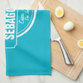 SEE MAINE PERSONALISIERTE STADT UND NAME KÜCHENTUCH (Viertel Falte)