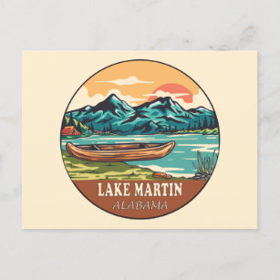 See Martin Alabama Boating Fishing Emblem Postkarte