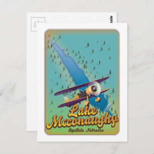 See mcconaughy Vintage Reise Poster. Postkarte