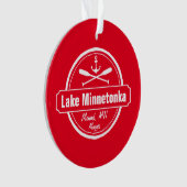 See Minnetonka Minnesota Ankerstadt und -name Ornament (Vorderseite)