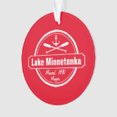 See Minnetonka Minnesota Ankerstadt und -name Ornament (Vorderseite)