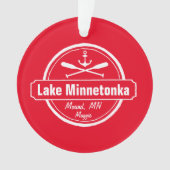 See Minnetonka Minnesota Ankerstadt und -name Ornament (Vorderseite)