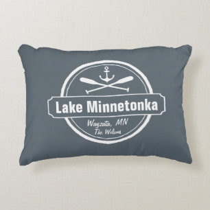 See Minnetonka Minnesota Ankerstadt und -name Zierkissen