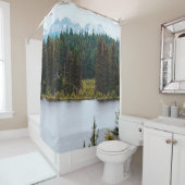 SEE MIT BÄUMEN AUF SEITEN DUSCHVORHANG (Beispiel)