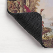 See mit Gänsen, Störchen, Papageien und Reihern Mousepad (Ecke)
