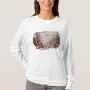 See mit Gänsen, Störchen, Papageien und Reihern T-Shirt