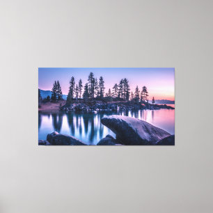 See mit Sand Hafen Strand nevada bei Sonnenunterga Leinwanddruck