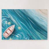 See mit Wal- und Lilly-Pads Ölgemälde Puzzle (Horizontal)