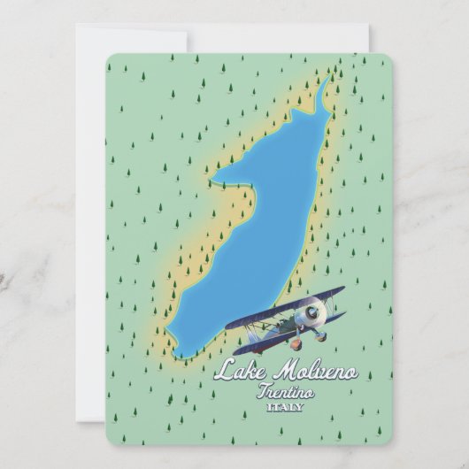 See Molveno Italien Seekarte (Vorderseite)