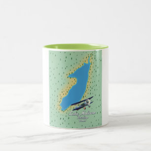 See Molveno Italien Seekarte Zweifarbige Tasse