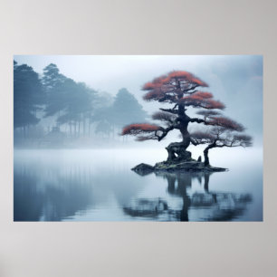 See Nebel Ruhe Friedliche Natur Poster