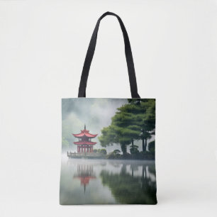 See Nebel Ruhe Friedliche Natur Tasche