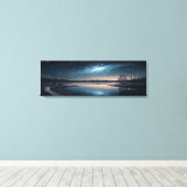 See Night Starry Sky Landschaft Leinwanddruck (Insitu (Holzboden))