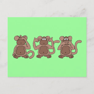 see no evil postkarte