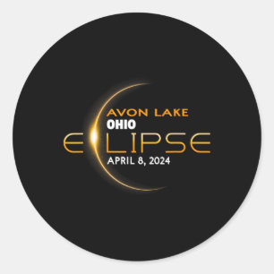 See Ohio Total Solar Eclipse 2024 Runder Aufkleber