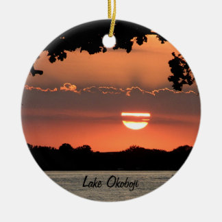 See Okoboji mit Punkt ohne Rückholverzierung Keramik Ornament