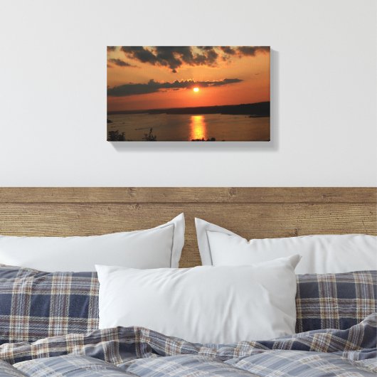 SEE OZARK SUNSET LEINWAND (Insitu (Schlafzimmer))