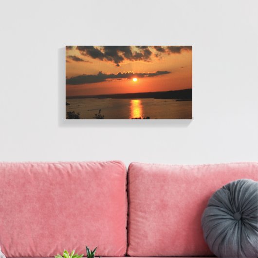 SEE OZARK SUNSET LEINWAND (Insitu (Wohnzimmer))