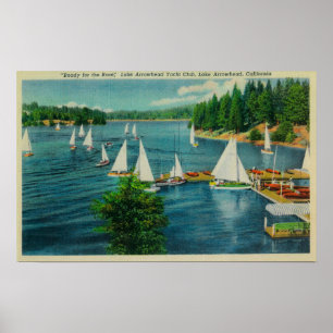 See-Pfeilspitze, CA-Yachtclub-Laufen Poster