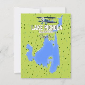 See Pichola, Indien Reiseplakatkarte.