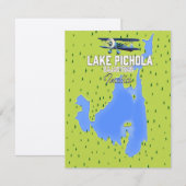 See Pichola, Indien Reiseplakatkarte. (Vorne/Hinten)