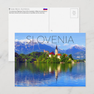 See Postkarte von Bled, Slowenien