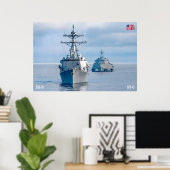 SEE-POWER - US-Marineschiffe Poster (Heimbüro)