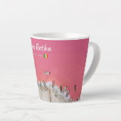 See Retba, Senegal - Rosa See Boote Klein Milchtasse (Rechte Ecke)