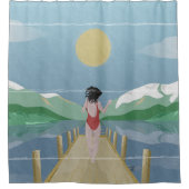 See Rotoiti Neuseeland Duschvorhang (Vorderseite)