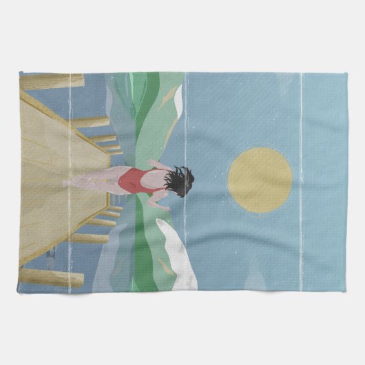 See Rotoiti Neuseeland Geschirrtuch (Horizontal)