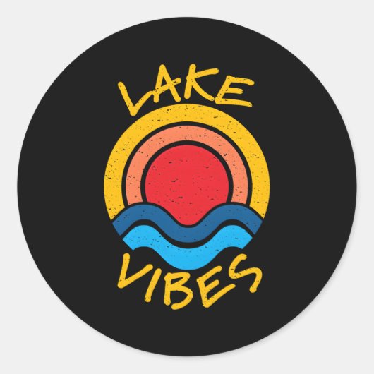 See S Lake Mode Urlaub Runder Aufkleber (Vorderseite)