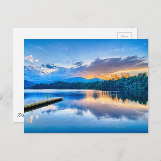 See,Santeetlah,groß,geräuchert,Berge,Nord,Caroli Postkarte (Vorne/Hinten)