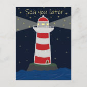 See Sie später Leuchtturm Postkartenüberquerung Postkarte (Vorderseite)