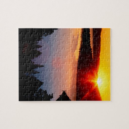See-Smaragdbucht Tahoe Sonnenuntergang Puzzle (Horizontal)