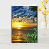 See-Sonnenuntergang erhalten gut bald Karte (Gelbe Blume)